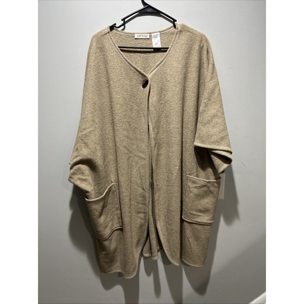 Orvis Poncho Style Cardigan Sweater Cape Poncho Shawl Women SZ OS